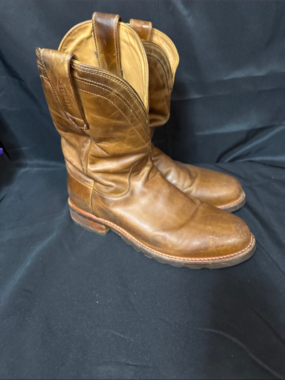 Tecovas Brown Leather Cowboy Western Boots 11 1/2 EE